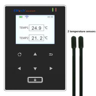 ELITECH RCW-600 WIFI WIRELESS TEMPERATURE DATA LOGGER DOUBLE TEMPERATURE SENSORS WITH LED SCREEN