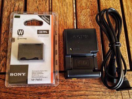 Sony NP-FW50 Battery and charger