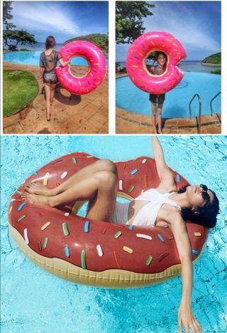 Brown donut float