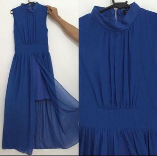 Blue halter dress