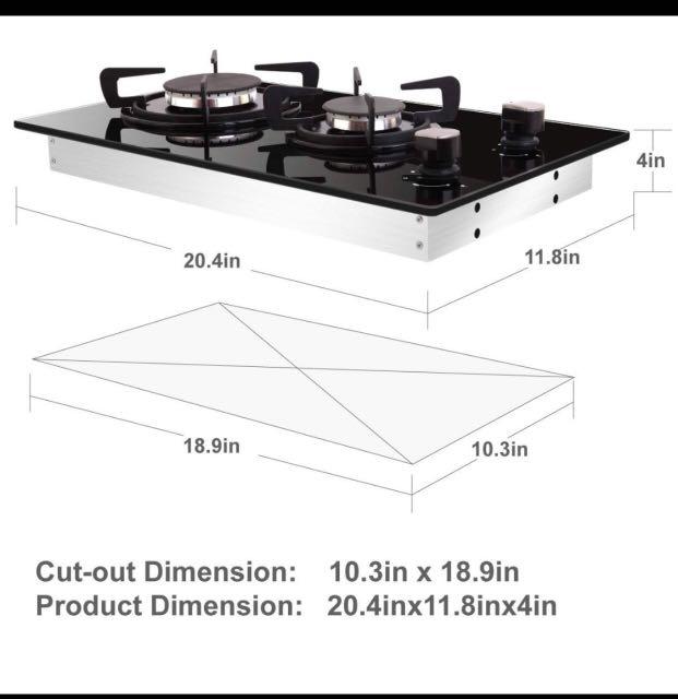 2 burner cooktop 110v