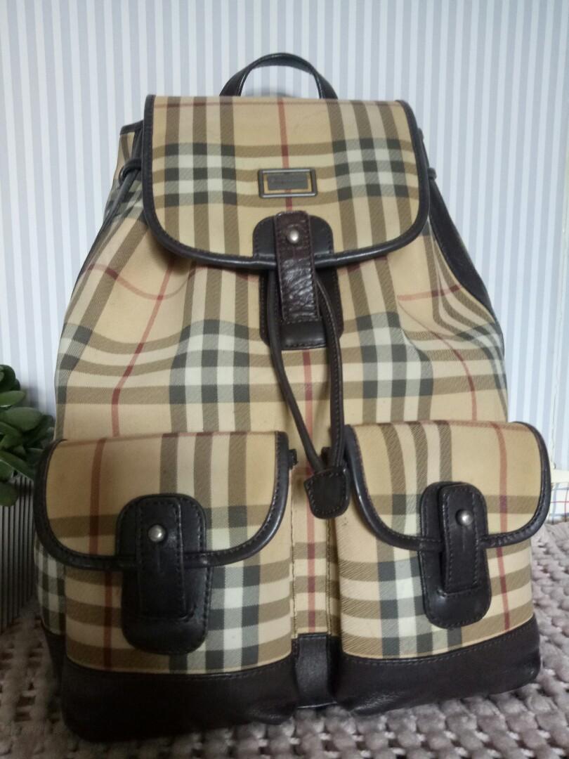 Authentic Burberry backpack, Women's Fashion, Bags & Wallets, Backpacks on  Carousell