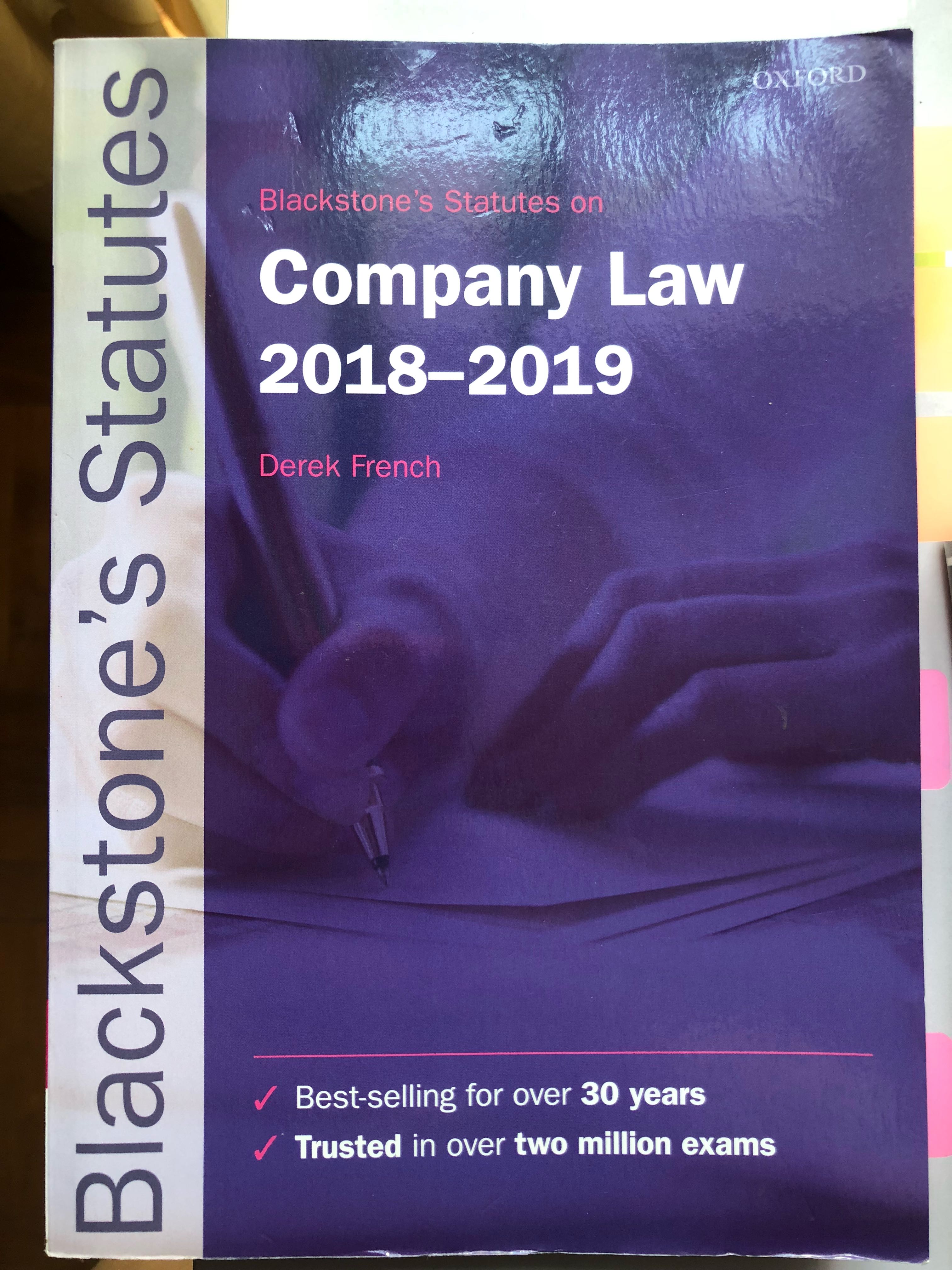 Blackstone’s Statutes Company Law, Hobbies & Toys, Books & Magazines