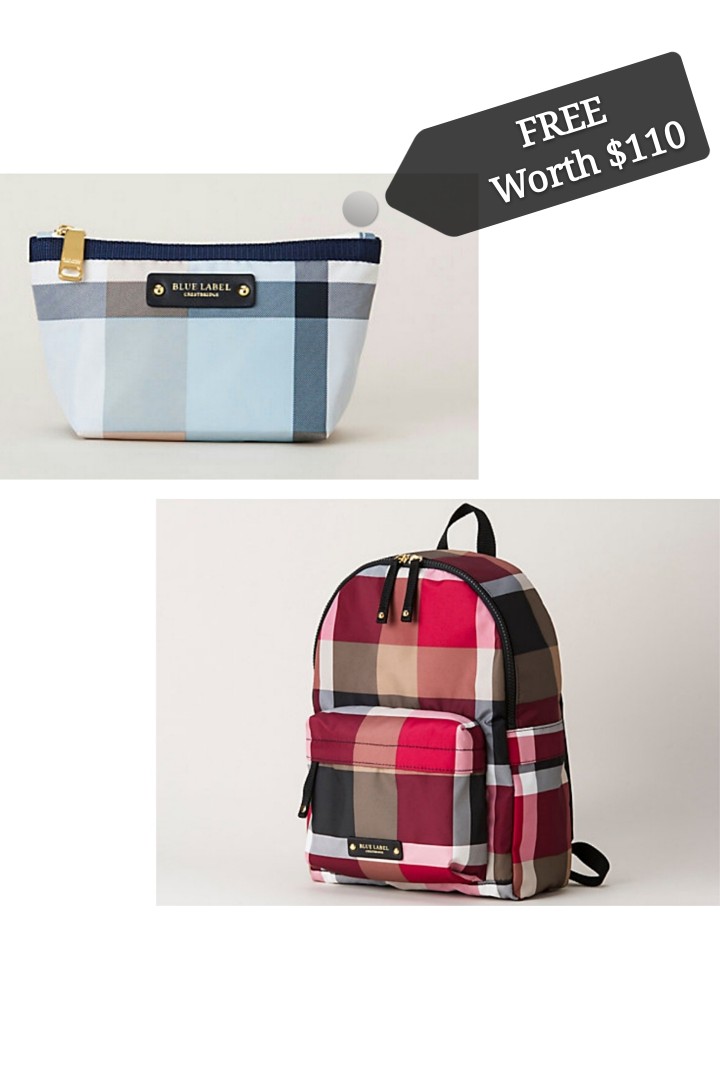 crestbridge blue label bag