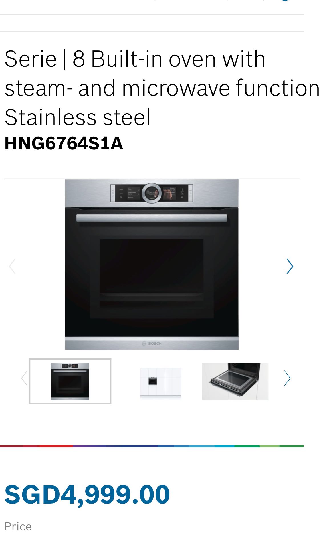 Brand New Bosch Top of The Line Series 8 Pyrolytic Combi Oven with