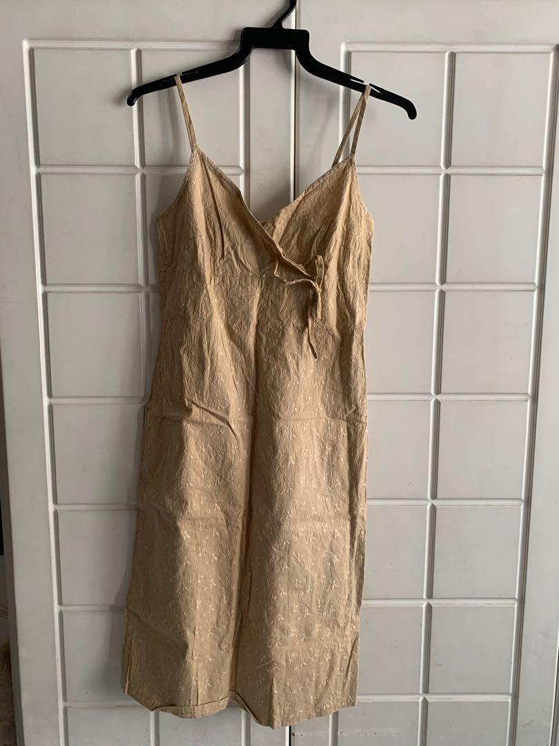 Brown Crochet SunDress, Women's Fashion