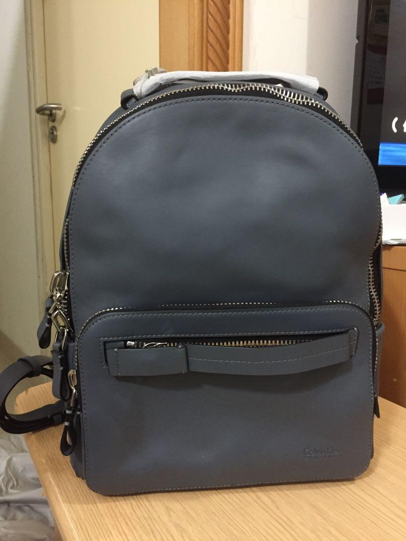 calvin klein grey backpack