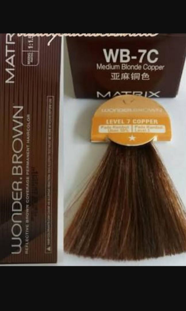 Cat Rambut MATRIX WONDER BROWN WB 7C, Kesehatan & Kecantikan, Perawatan ...