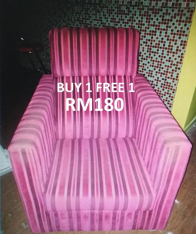 Chair, SingleSeater Sofa, Table (BUY 1 FREE 1), Furniture & Home