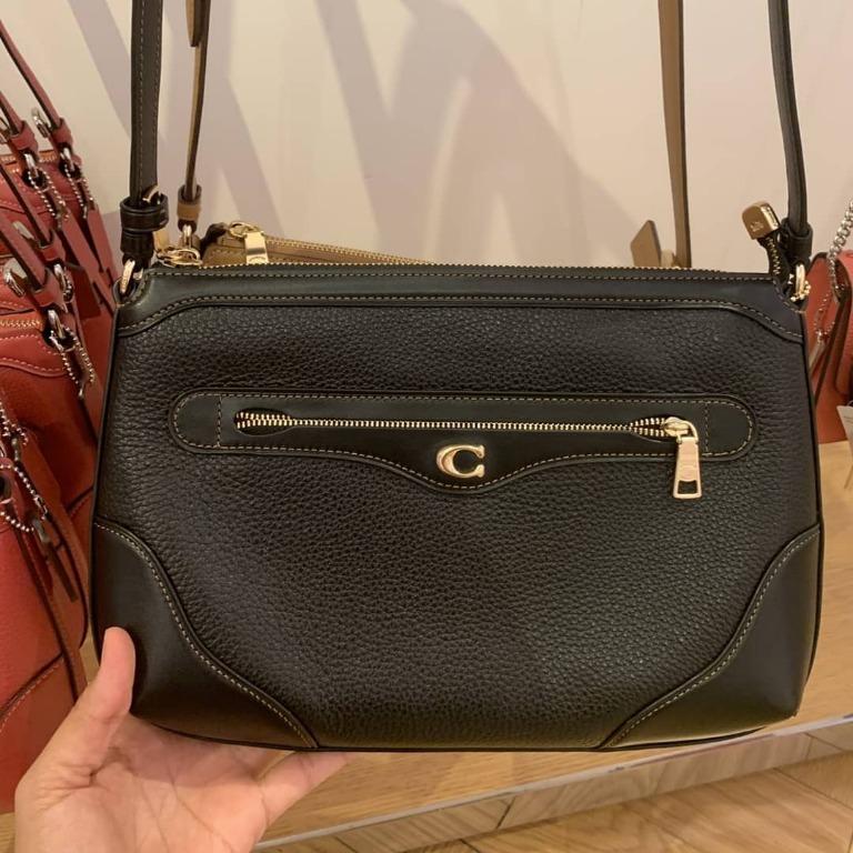 COACH IVIE MESSENGER COACH F72839 BLACK GOLD
