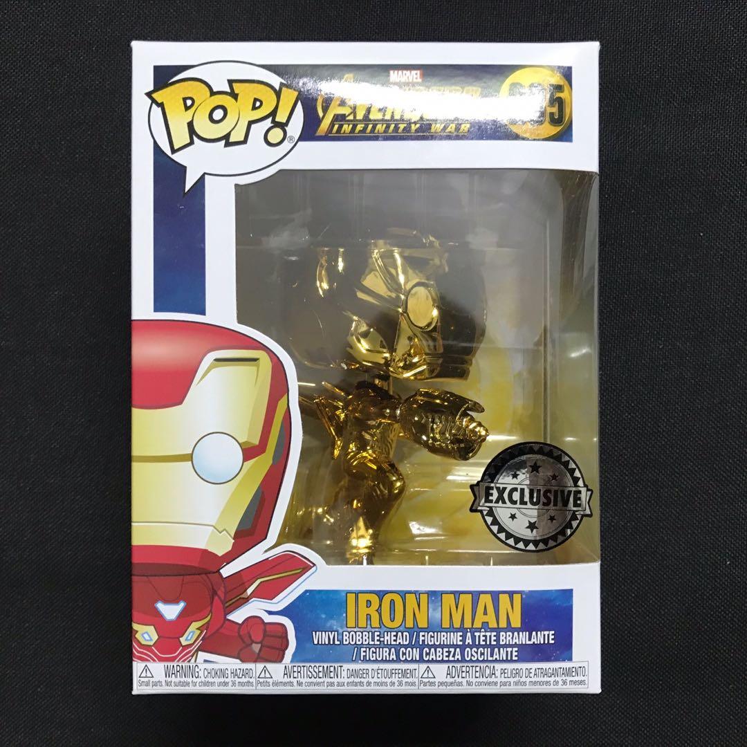 gold chrome iron man pop