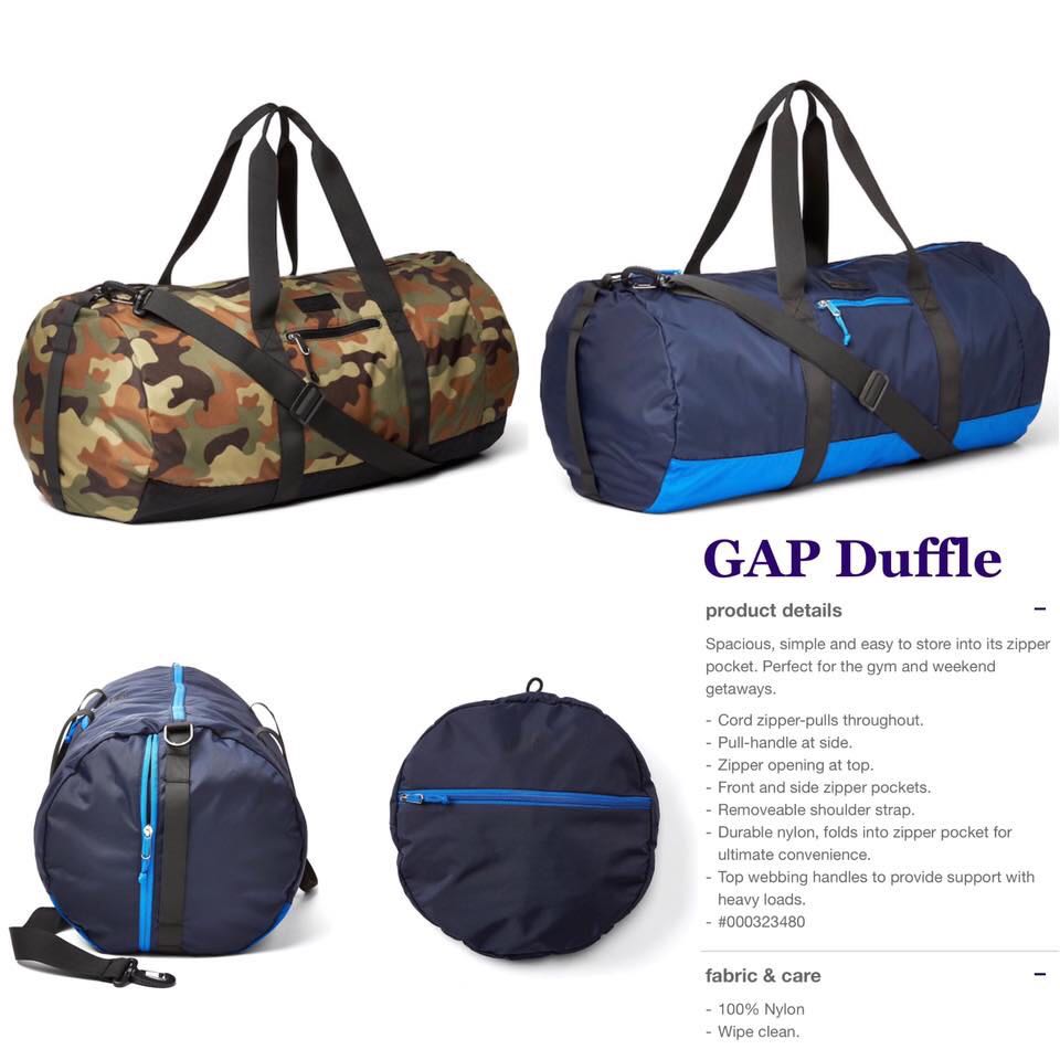 Gap gym bag hotsell