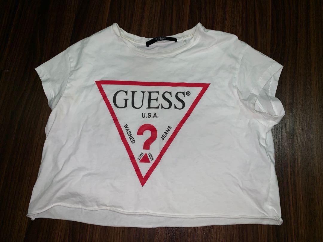 guess crop top shirt