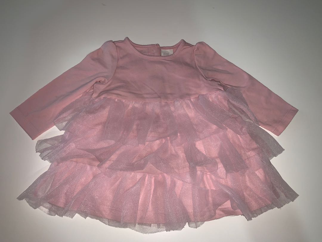 H&M Baby Girl Dusty Pink Dress 2-4 months, Babies & Kids, Babies & Kids  Fashion on Carousell