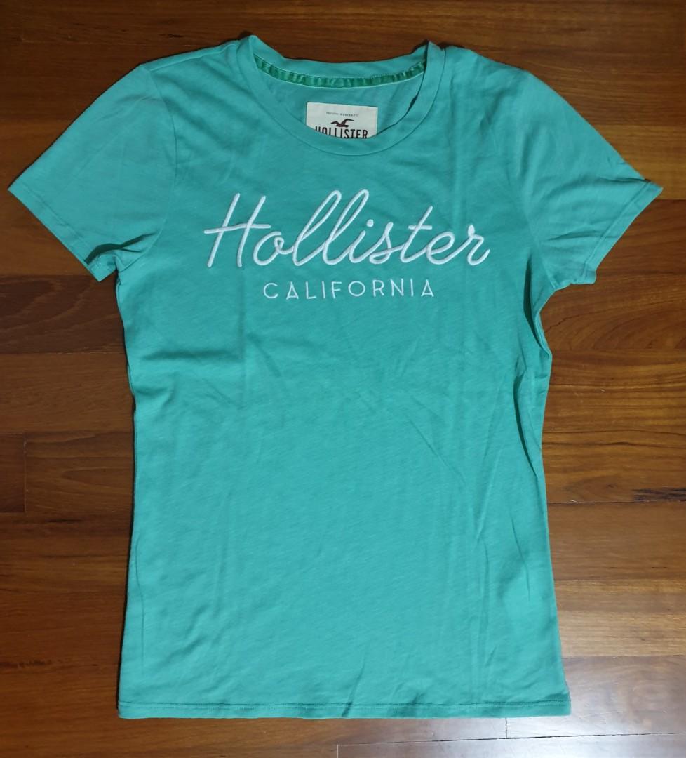 Hollister green shirt clearance