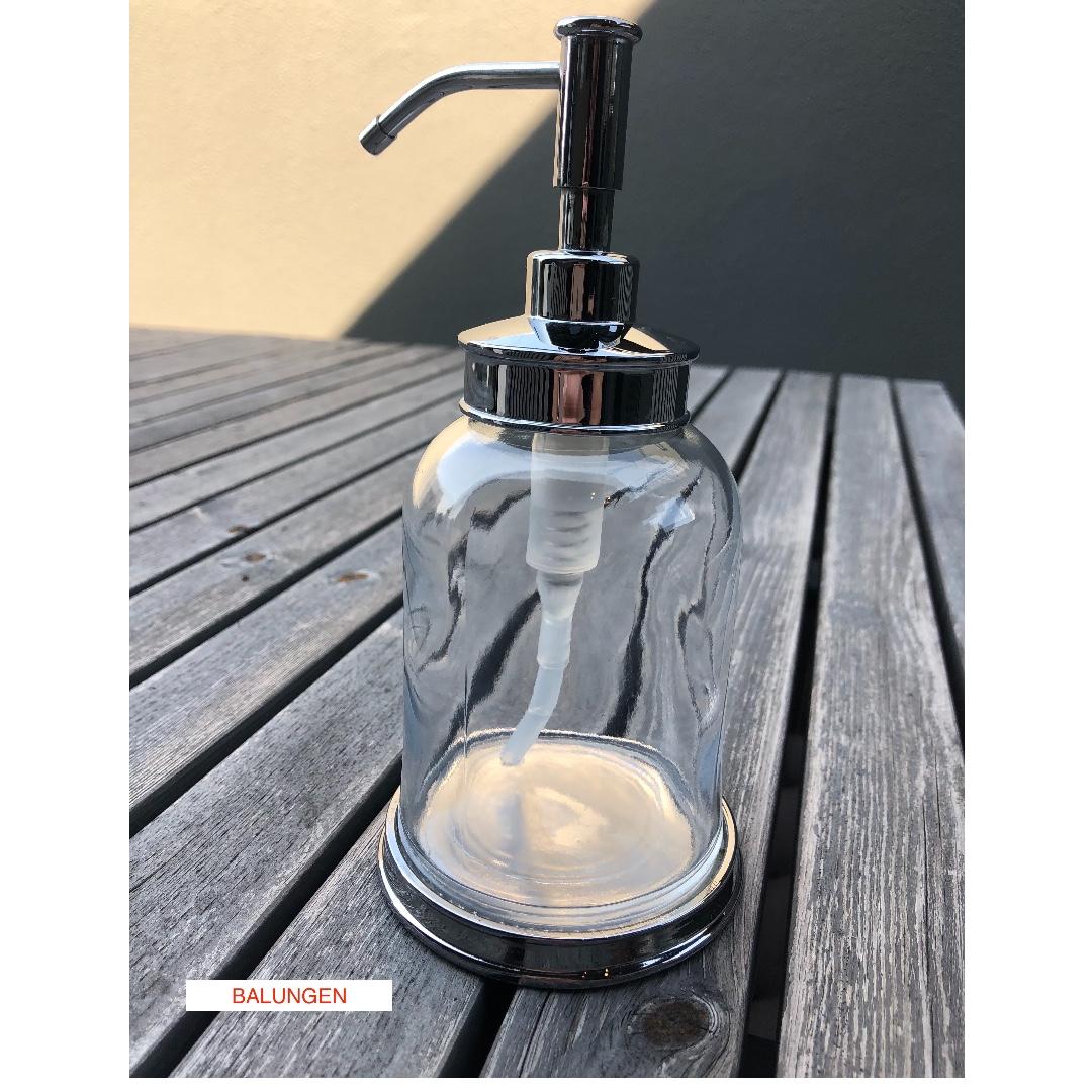Ikea Soap Dispenser Balungen Glass And Chrome Plated 300ml Everything Else On Carousell