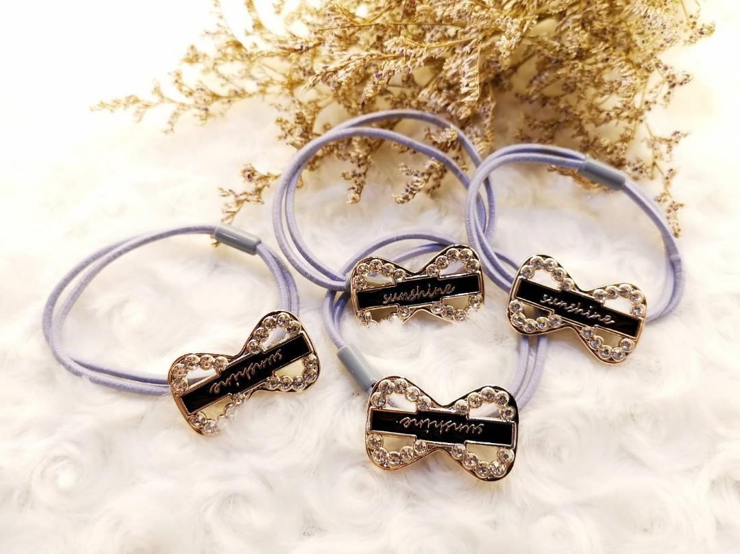 BNIP Girls School Mates Brand Navy Blue Stretch Lace Head Band Hair Tie