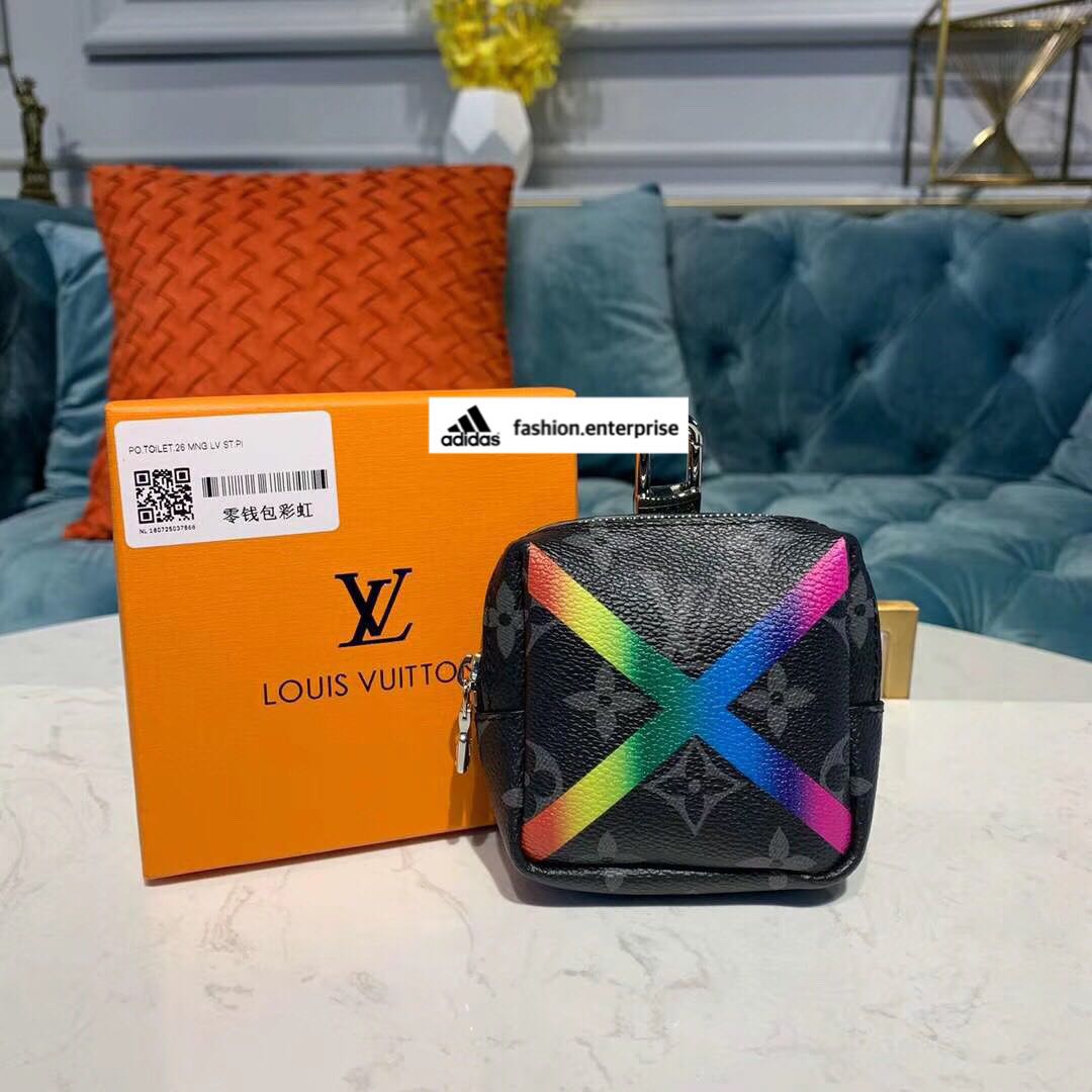 Louis Vuitton Monogram Eclipse Rainbow Box Pouch (CX0169) – Luxury