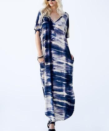 Lydiane Navy Tie-Dye Maxi Dress, Women 