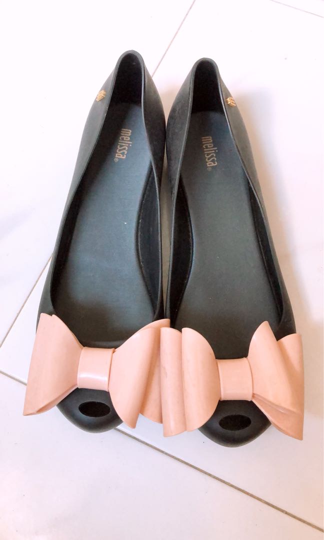 pink and black flats