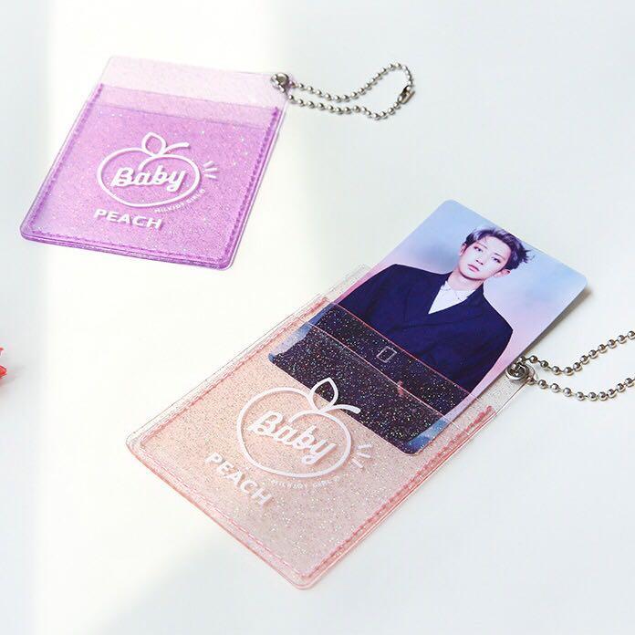 Milk Joy Transparent Glitter Card Holder Women S Fashion Bags