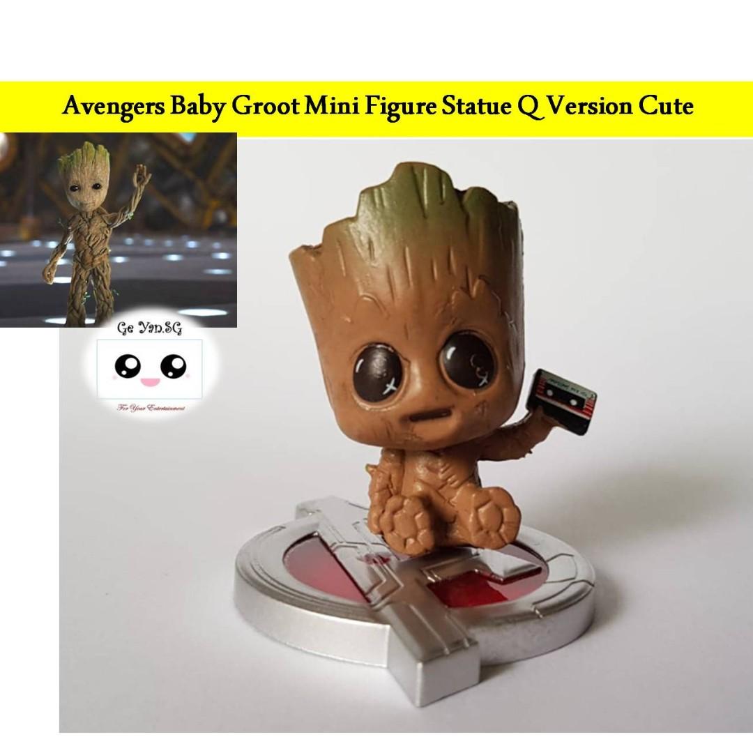 Mini Q Baby Groot Avengers Infinity War End Game Cute Chibi Version Figure Figurine Statue Adorable Marvel Collectibles Collection Toys Games Bricks Figurines On Carousell