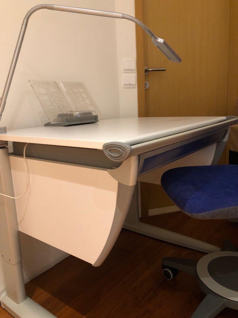 Moll Ergonomic Complete Desk Shelf Chair And Lamp Set Furniture
