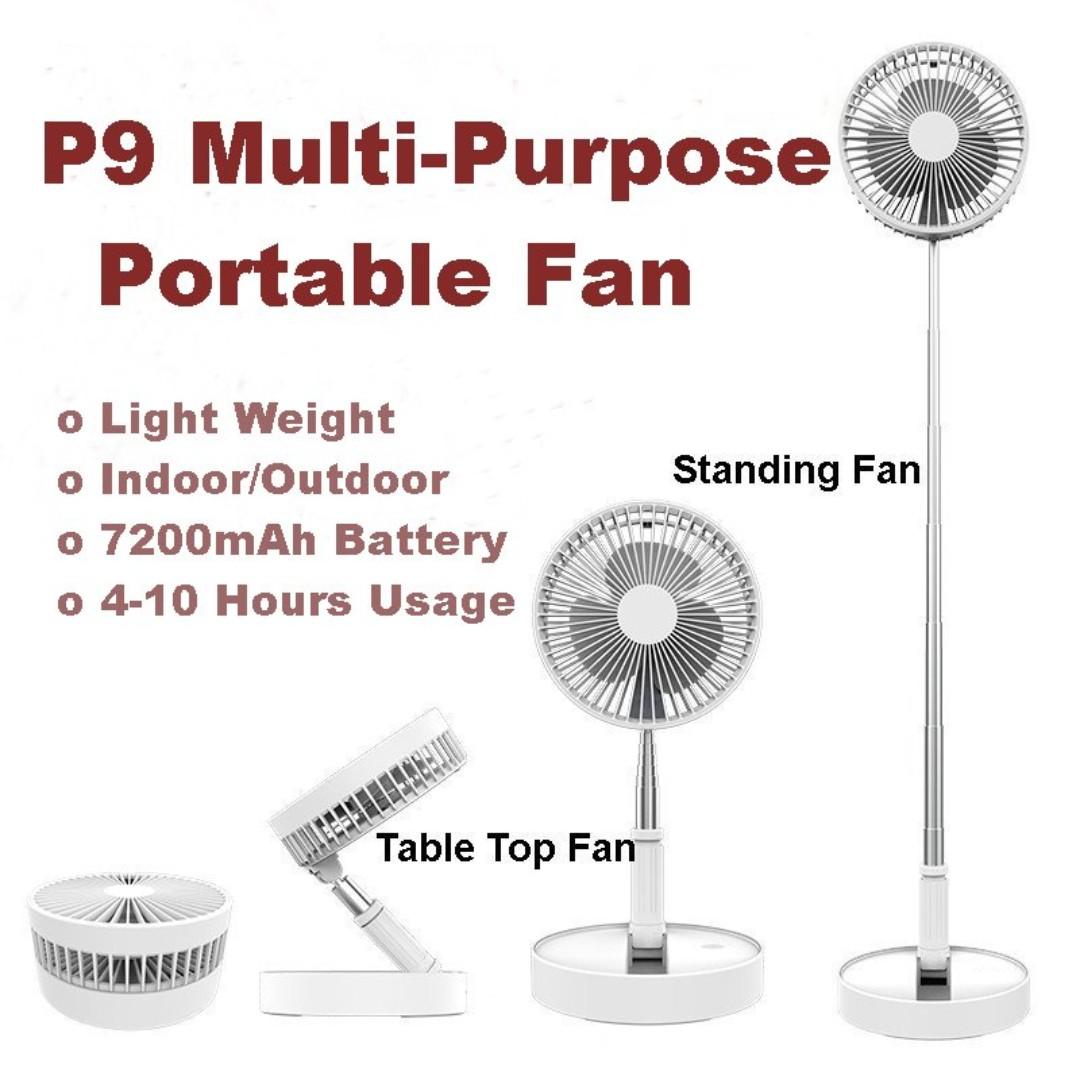 Multi Purpose Telescopic Portable Fan, Furniture & Home Living
