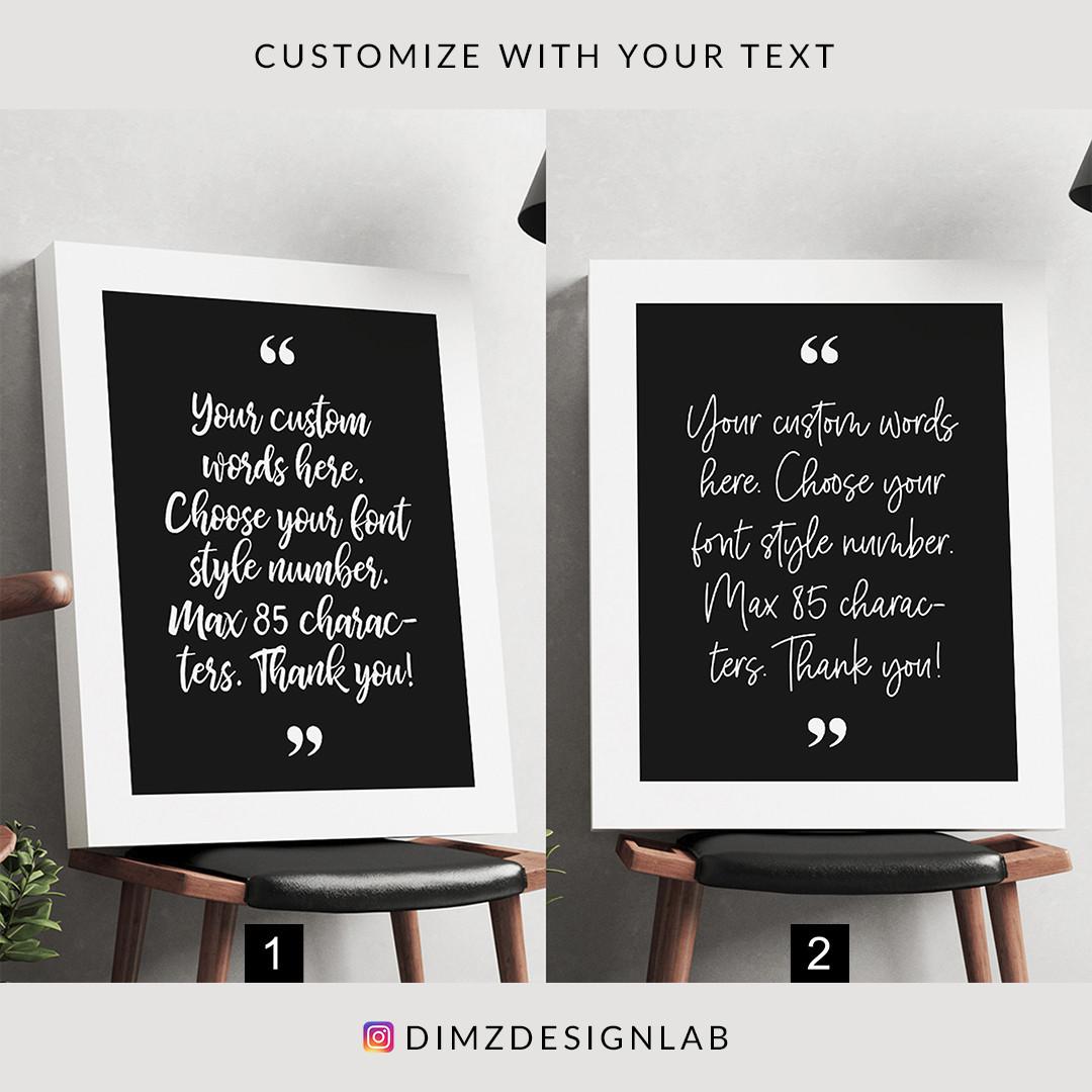 Personalized Custom Text Quotes Typography Bible Verse Song Lyrics Canvas Print Art Print Wall Art Wall Decor Wall Hanging 11 X 14 Inch Home Furniture On Carousell