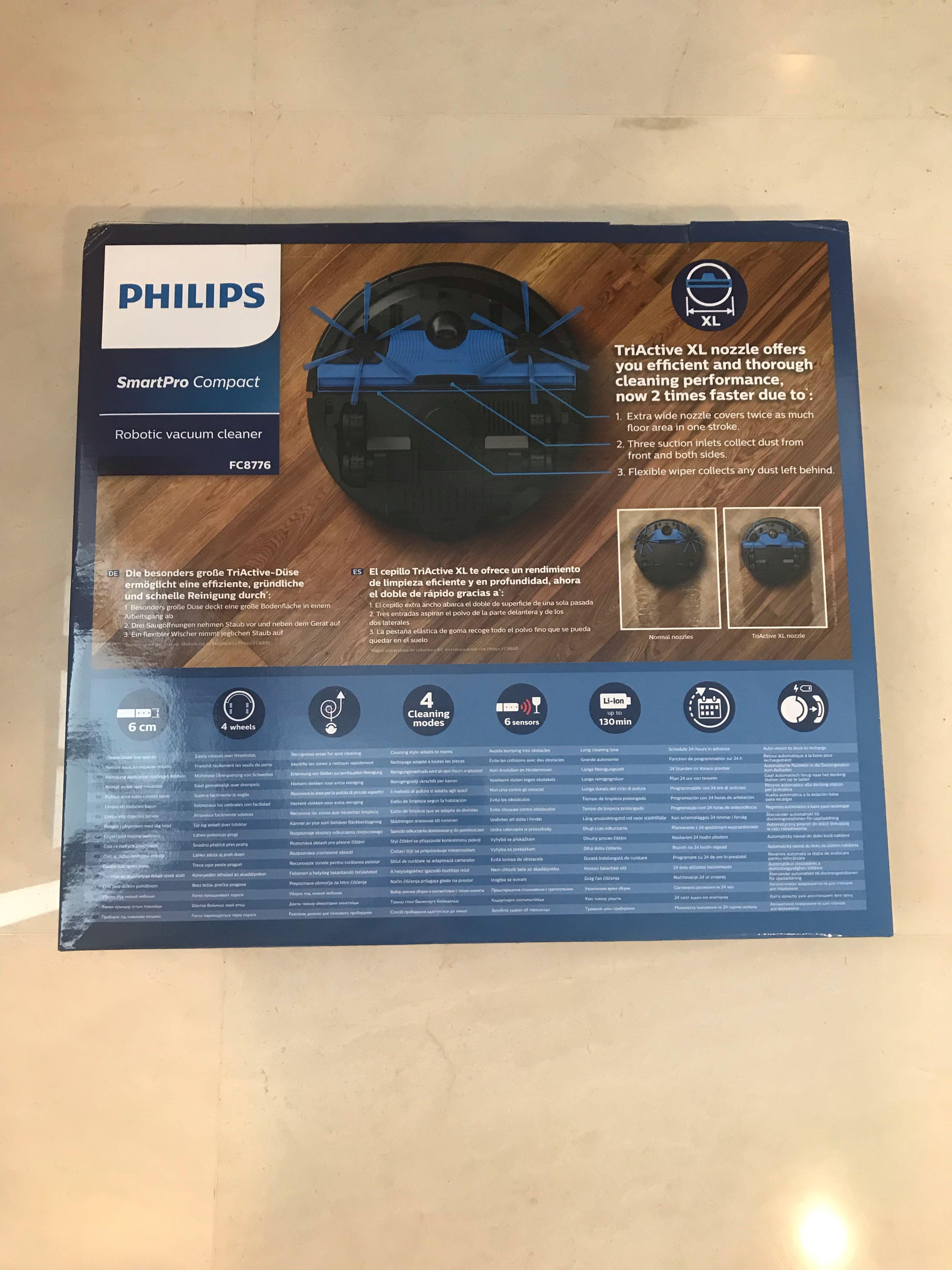 Philips SmartPro compact robotic vacuum cleaner FC8776, TV & Home