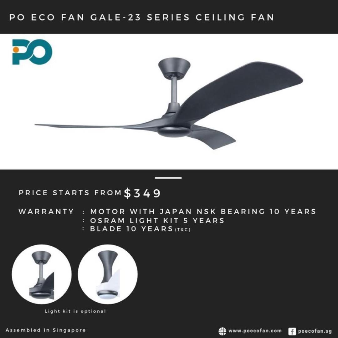 Po Eco Dc Motor Ceiling Fans Gale 23 Home Appliances Cooling