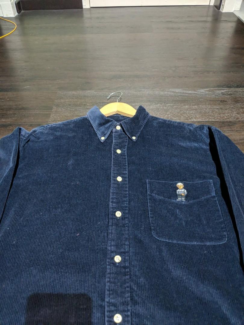 polo bear corduroy shirt