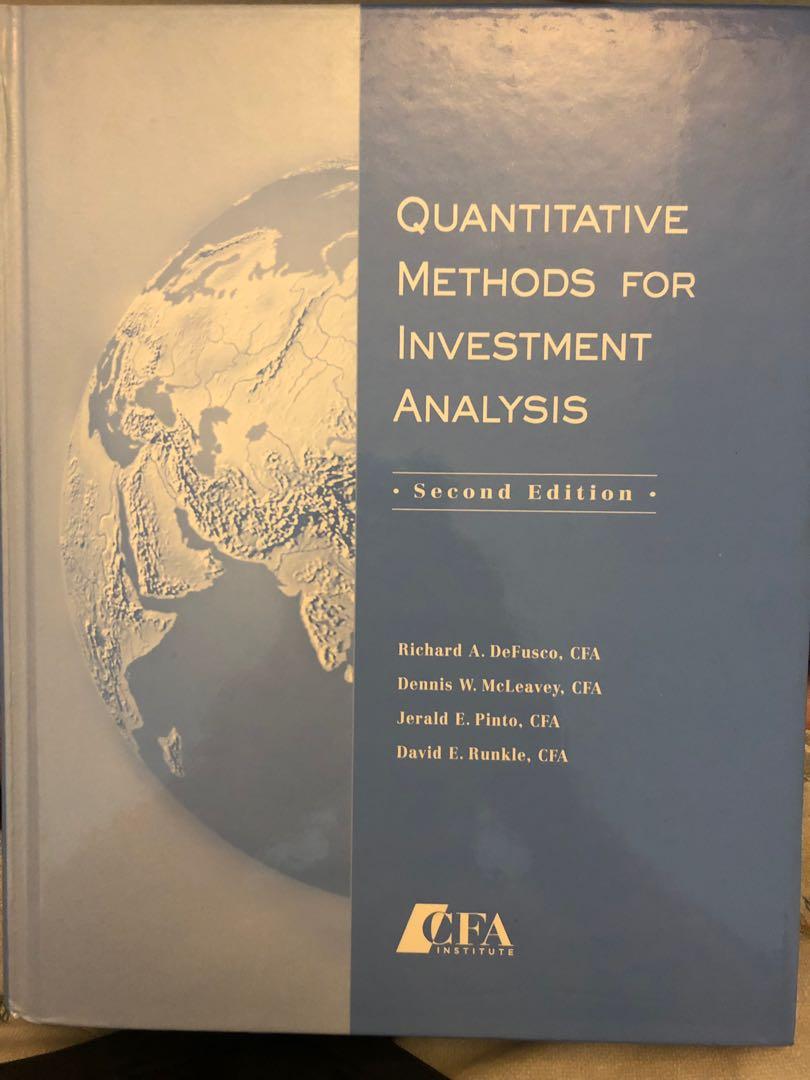 Quantitative Methods For Investment Analysis
