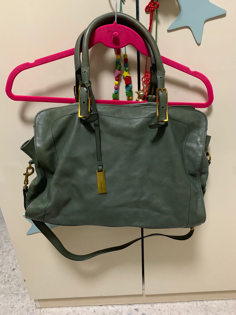 hunter green tote bag