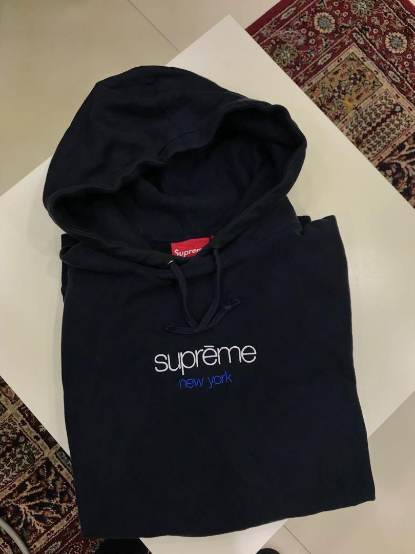 Supreme hoodie cheap classic logo