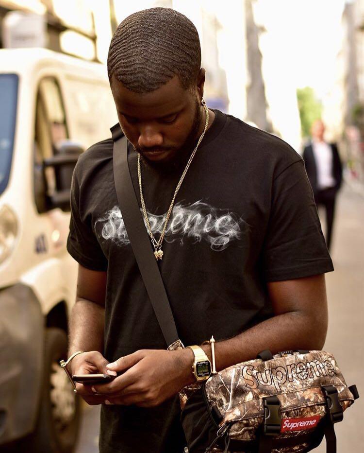 supreme smoke tee black