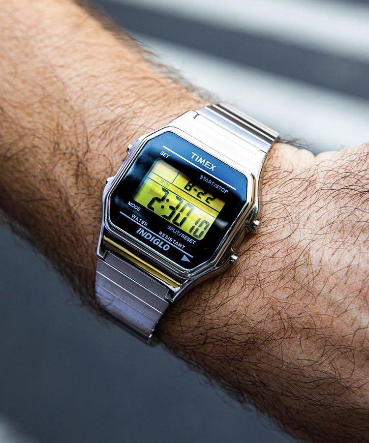 Supreme 19AW Timex Digital Watch Silver-