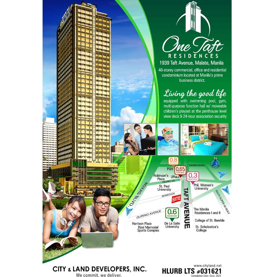 Taft Avenue Manila condo Cityland ONE TAFT RESIDENCES preselling