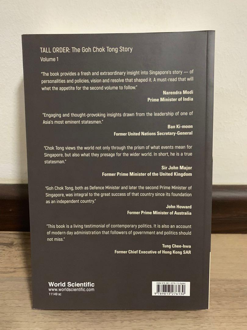 Tall Order The Goh Chok Tong Story Books Stationery Non