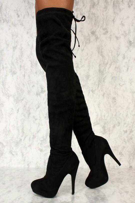 thigh high platform heels