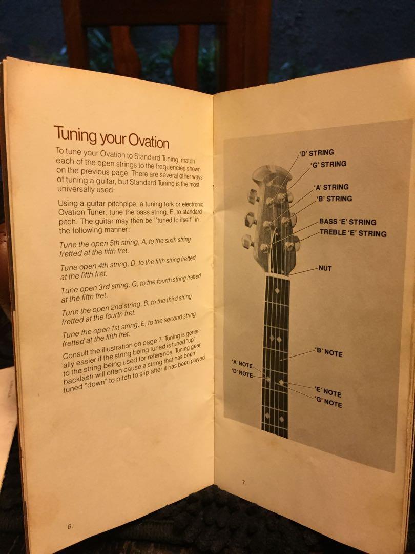 Vintage Ovation Guitar Owner’s Manual (Category: Musical Instruments) located in Pasig City. Submitted by fairfaxvintage827 (Listing ID 247323739, Image 2). Description: Original 70’s Owner’s Manual Good Condition Made in USA .