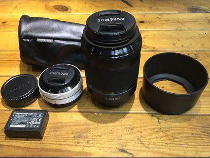 Samsung NX 16mm & 50-200mm lenses