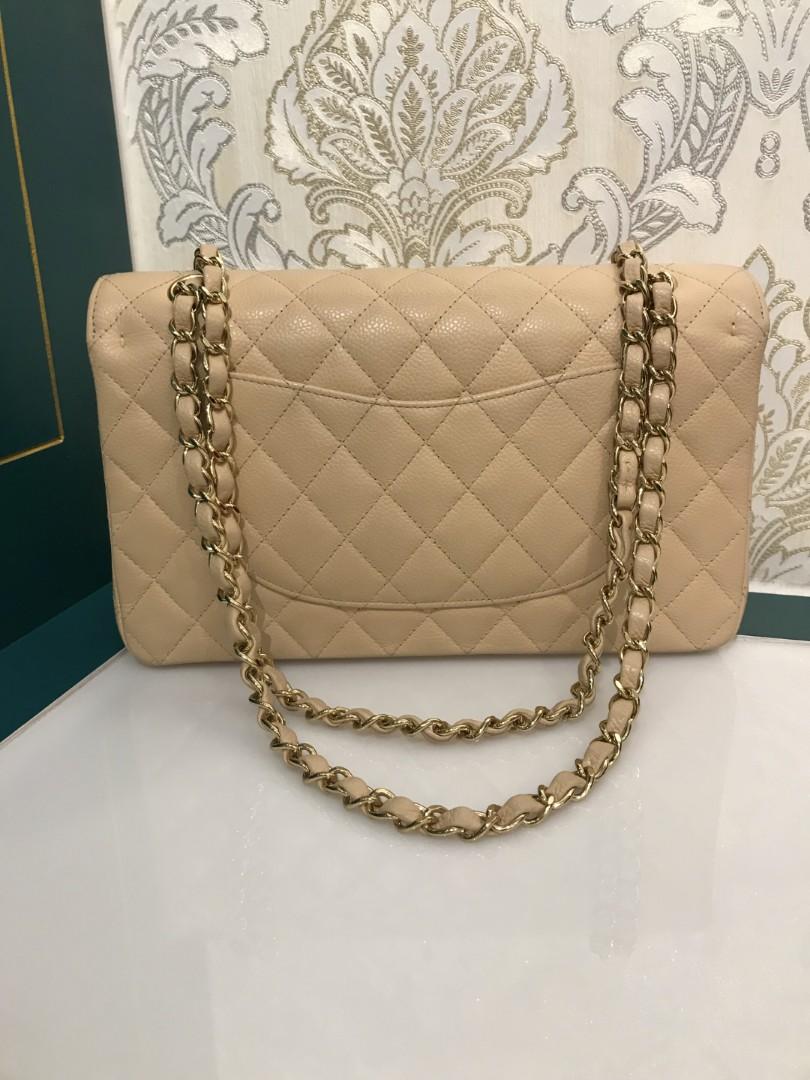 Neutrals ❤ casually styled Chanel medium classic flap in beige, Chanel bag  classic, Beige chanel…