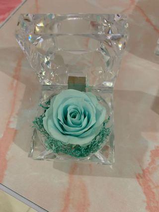 Preserved Everlasting Flower in Crystal Acrylic Ring Box