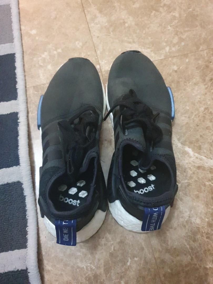adidas nmd black suede