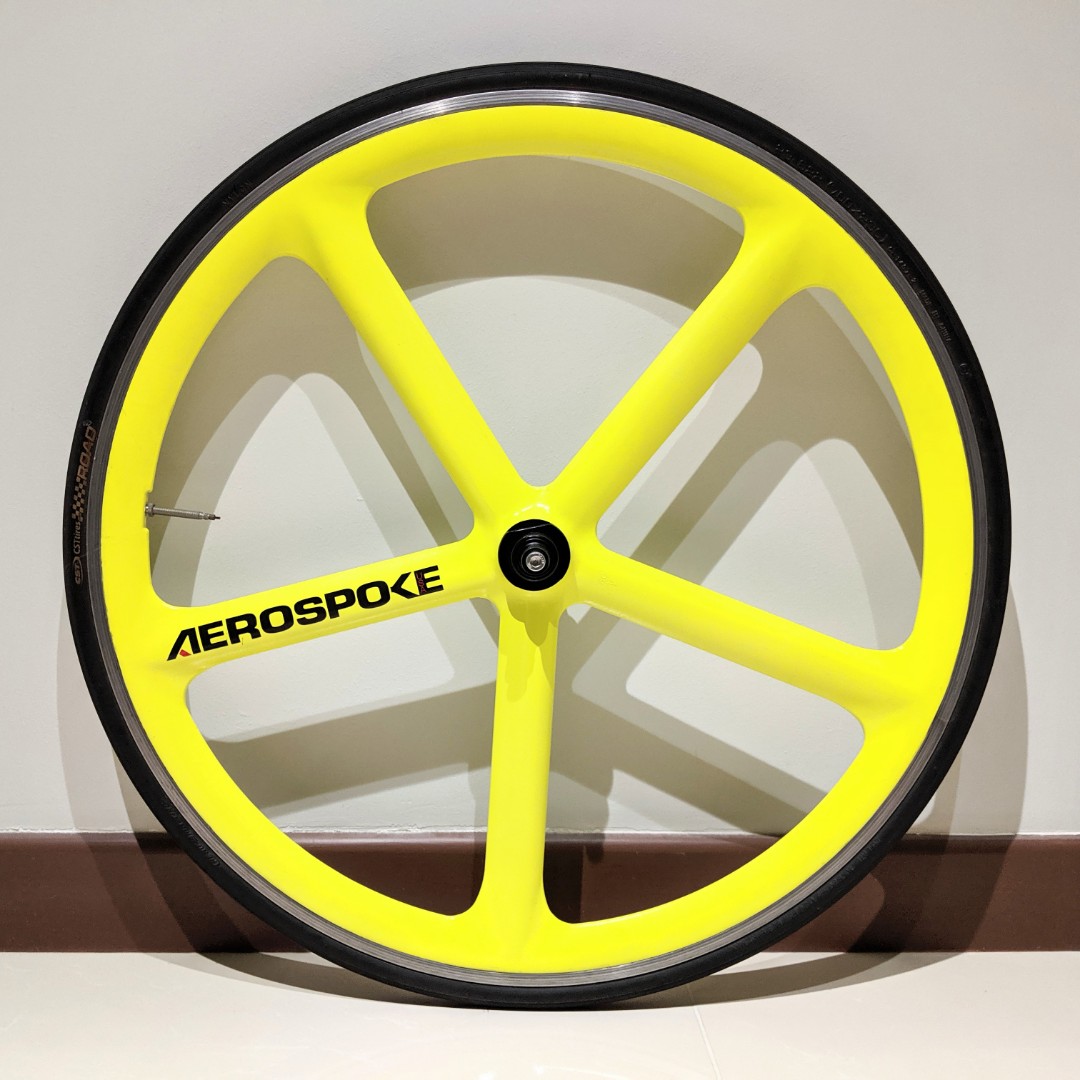 Aero spoke 700c イエロー エアロスポーク - パーツ