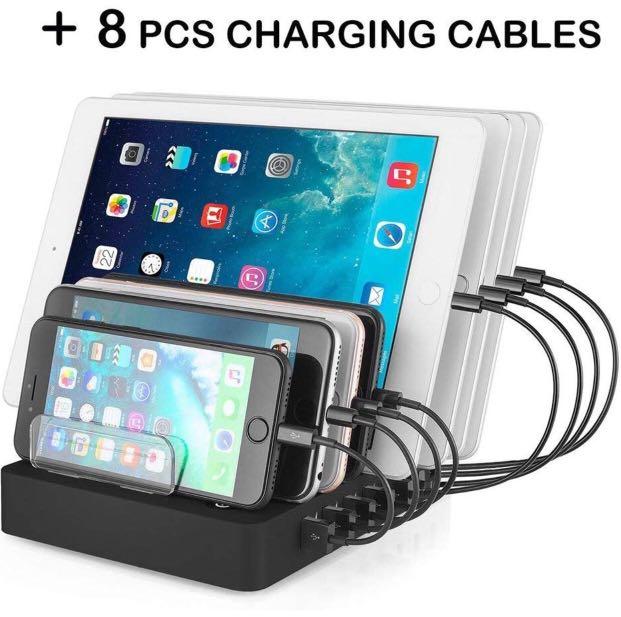 Aizbo Usb Charging Station 8 Port Multiple Device Charging Dock