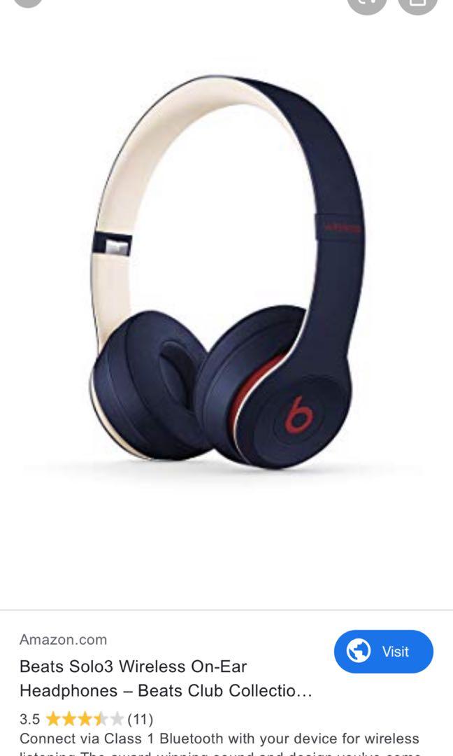 beats solo 3 navy blue