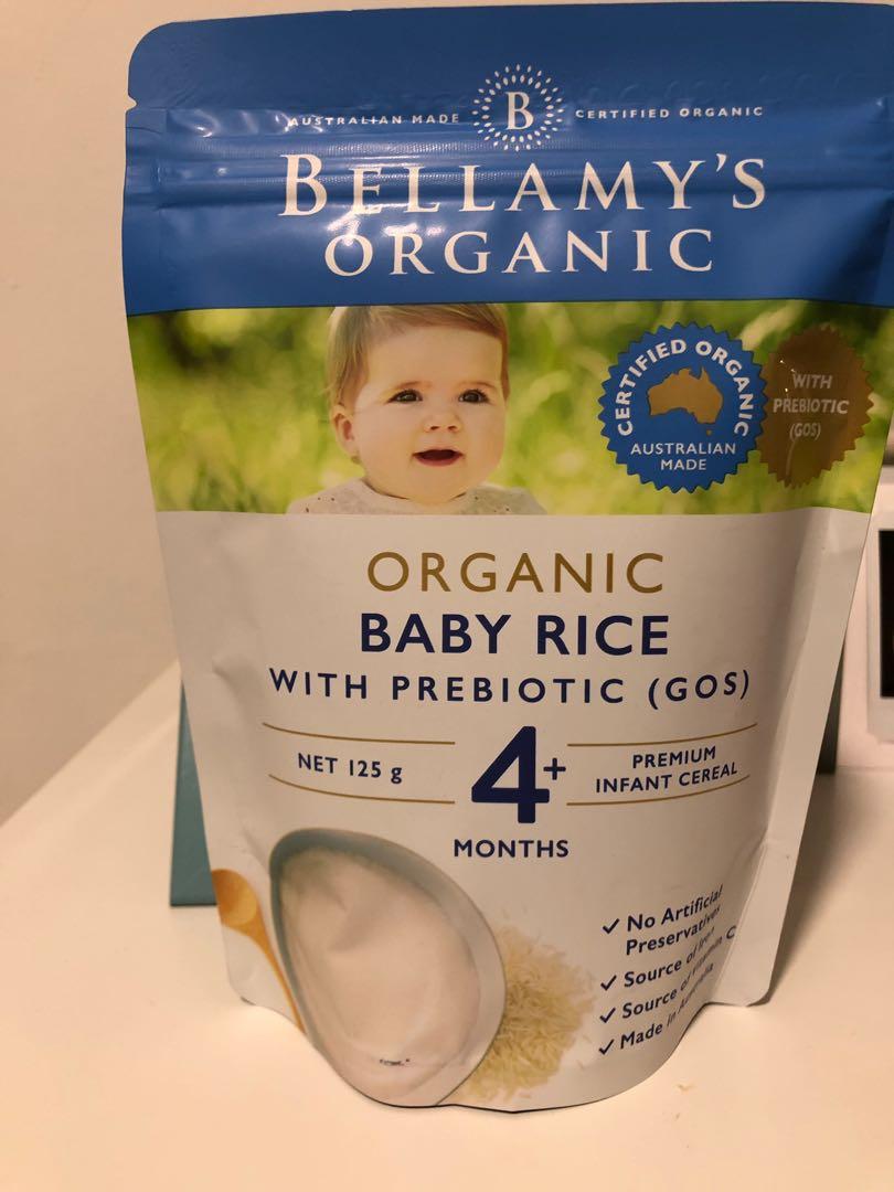 bellamy's organic baby rice with prebiotic
