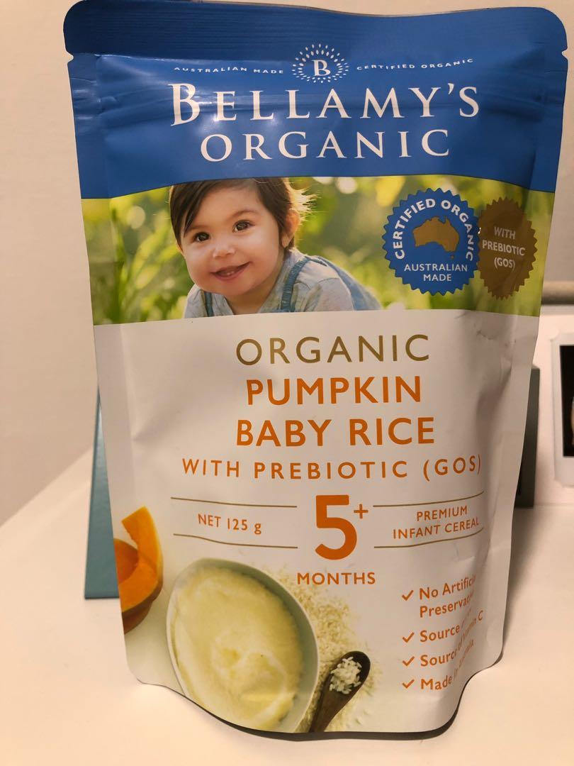 bellamy pumpkin baby rice